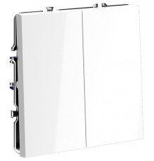 Выключатель двухклавишный без рамки Voltum VLS020101 S70