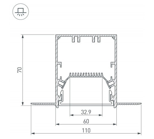 Соединитель угловой L-образный накладной Arlight 030132 S-LUX