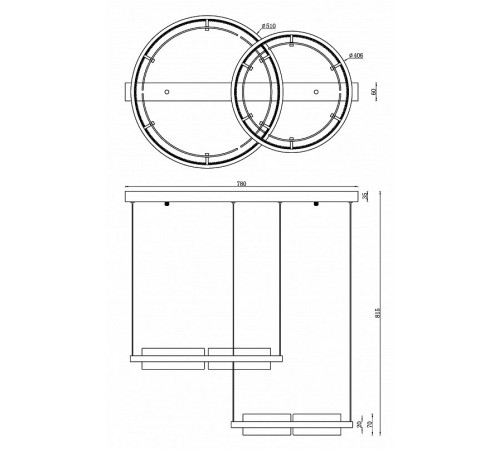 Подвесной светильник iLedex C4716-78 GD Meridian