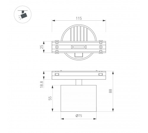 Светильник на штанге Arlight 044466 MAG-VIBE