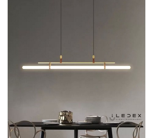 Подвесной светильник iLedex 9498P-46W-3000K GL-BR-WH Zoom