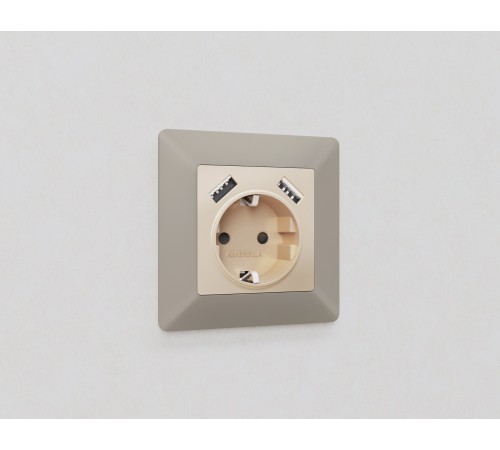 Рамка на 1 пост Ambrella Volt AF110361 Line