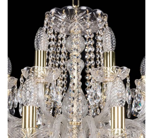 Подвесная люстра Bohemia Ivele Crystal 1402/16+8/360/G 1402