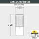 Наземный низкий светильник Fumagalli DR3.573.000.LXU1L Carlo Deco