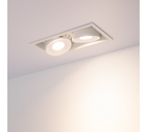 Встраиваемый светильник Arlight 026876 CL-SIMPLE-S148x80-2x9W Warm3000 (WH, 45 deg)