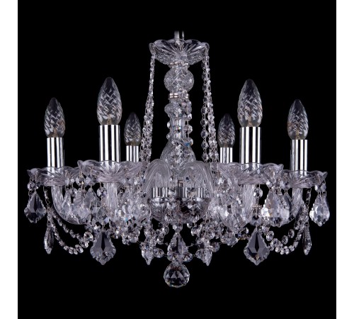 Подвесная люстра Bohemia Ivele Crystal 1402/6/160/Ni/Leafs 1402