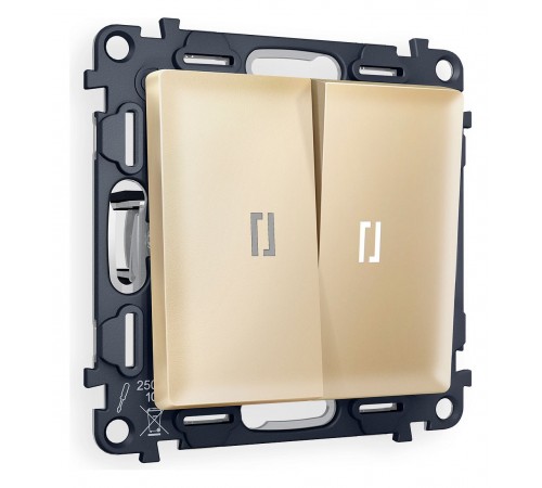 Выключатель проходной двухклавишный с подсветкой Ambrella Volt MA604035 Quant