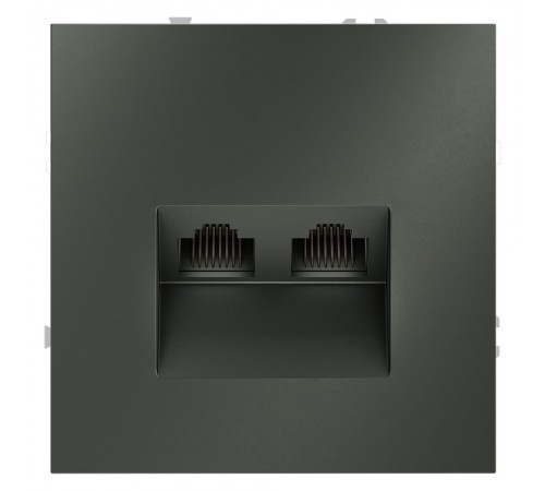 Розетка двойная Ethernet RJ-45 без рамки Voltum VLS060206 S70