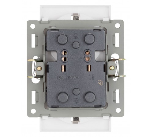 Розетка двойная с заземлением и со шторкой, без рамки Arlight 043764 SCT