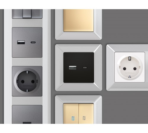 Рамка на 4 поста Ambrella Volt AF110404 Line