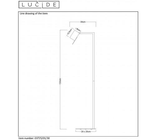 Торшер Lucide 03725/01/30 Lesley