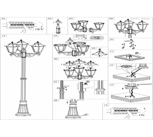 Фонарный столб Eglo 93465 Navedo