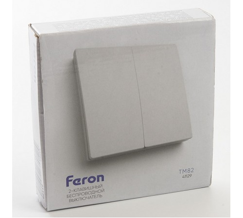 Выключатель беспроводной двухклавишный Feron Saffit 41129 TM82