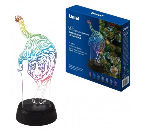 Зверь декоративный ULI-M506 RGB/3AA TIGER/BLACK UL-00008401