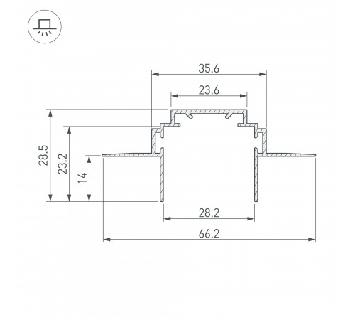 Профиль-держатель встраиваемый Arlight 026459 PLS