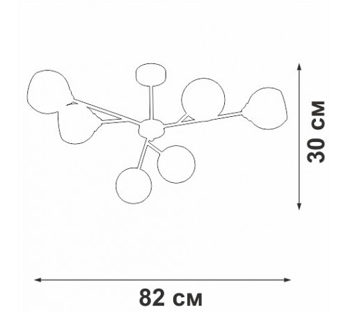Люстра на штанге Vitaluce V3791-1/6PL V3791