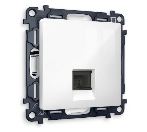 Розетка Ethernet RJ-45 и со шторками, без рамки Ambrella Volt MA112010 Quant