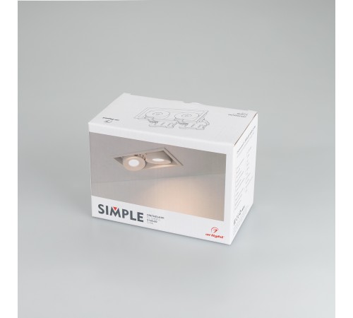 Встраиваемый светильник Arlight 26877 CL-SIMPLE-S148x80-2x9W Day4000 (BK, 45 deg)