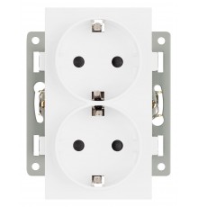 Розетка двойная с заземлением и со шторкой, без рамки Arlight 043764 SCT