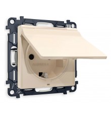 Розетка с заземлением и со шторкой, без рамки с крышкой Ambrella Volt MA328010 Quant