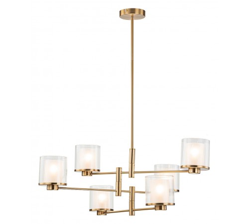 Люстра на штанге Indigo 13023/6R Brass Bilancia