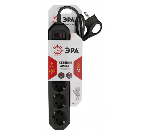 Сетевой фильтр Эра Б0019034 USF-5es-3m-B