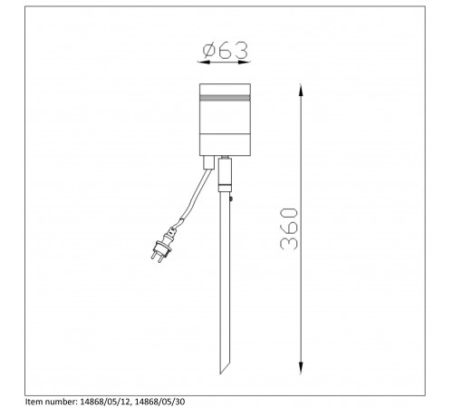 Наземный низкий светильник Lucide 14868/05/30 Arne-Led