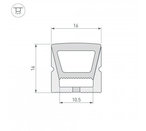 Короб накладной гибкий Arlight 041094 WPH