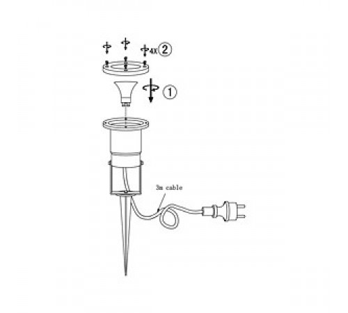 Наземный низкий светильник Globo 32076 Style