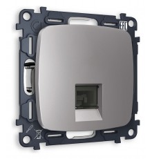 Розетка Ethernet RJ-45 и со шторками, без рамки Ambrella Volt MO512010 Quant