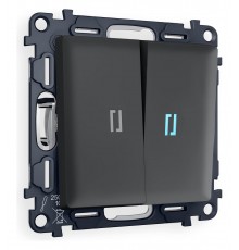 Выключатель проходной двухклавишный с подсветкой Ambrella Volt MA904040 Quant