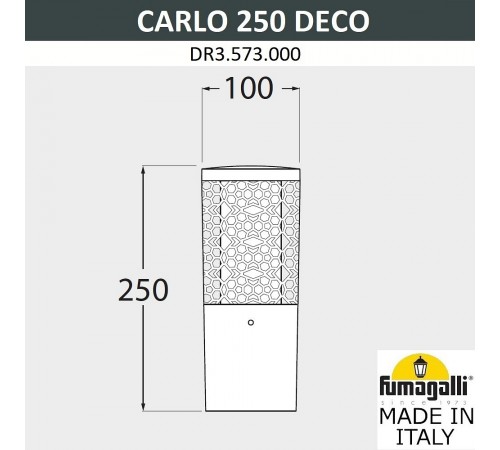 Наземный низкий светильник Fumagalli DR3.573.000.WXU1L Carlo Deco
