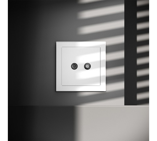ТВ-розетка и SAT-розетка оконечная без рамки Voltum VLS060402 S70