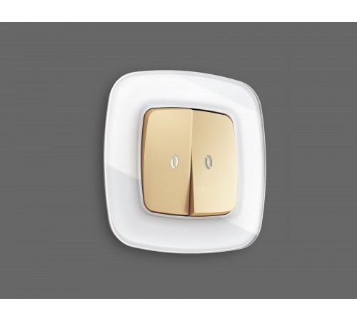 Клавиши для выключателя двухклавишного c подсветкой Ambrella Volt OP6040 Quant