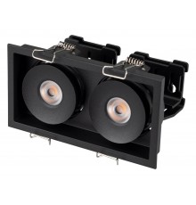 Встраиваемый светильник Arlight 26877 CL-SIMPLE-S148x80-2x9W Day4000 (BK, 45 deg)
