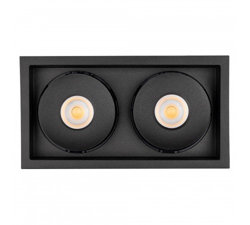 Встраиваемый светильник Arlight 26877 CL-SIMPLE-S148x80-2x9W Day4000 (BK, 45 deg)