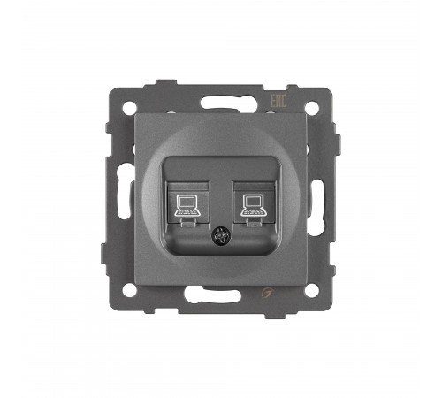 Розетка двойная RJ-12 и Ethernet RJ-45, без рамки Arlight 49851 SCT