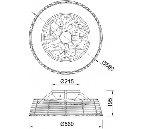 Светильник с вентилятором Mantra (люстры-вентиляторы) 8225 Indonesia