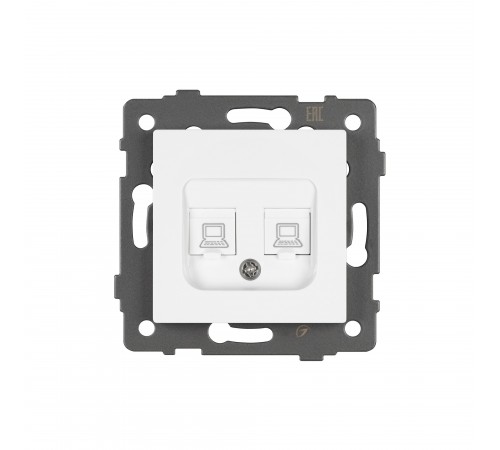 Розетка двойная RJ-12 и Ethernet RJ-45, без рамки Arlight 49854 SCT