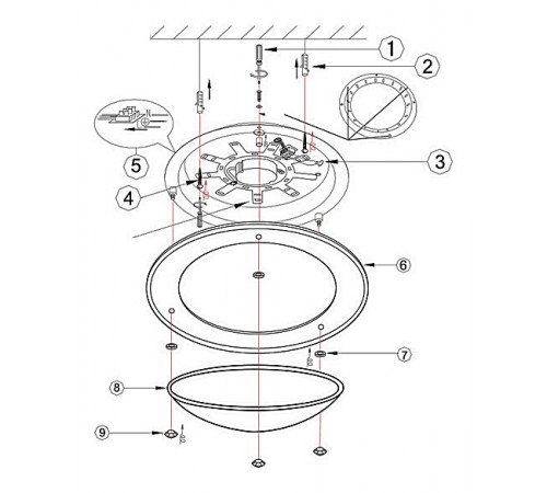 Накладной светильник Globo 48263 Tabasco