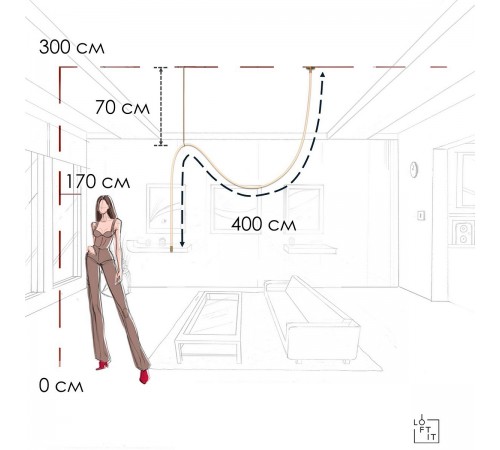 Подвесной светильник Loft it 10388C Brass Thread