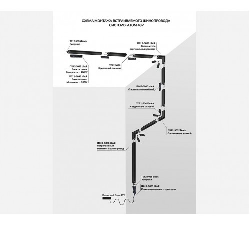 Блок питания Italline IT012-5043 black Atom