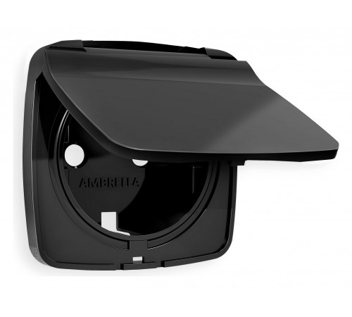 Накладка для розетки влагозащищенной с заземлением и со шторками с крышкой Ambrella Volt OP8080 Quant