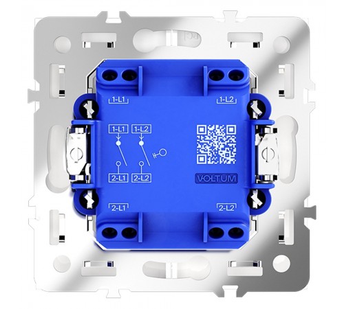 Выключатель двухклавишный без рамки Voltum VLS020101 S70