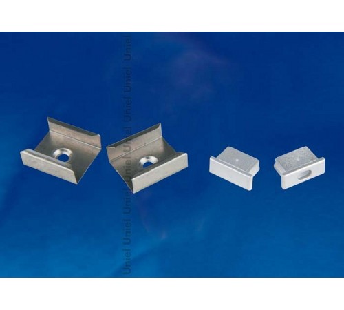 Набор заглушек и скоб для профиля Uniel UL-00000622 UFE-N02 SILVER A POLYBAG