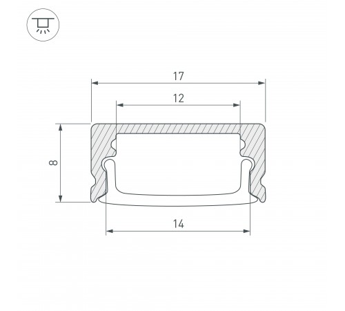 Профиль накладной Arlight 040299 ARH-LINE