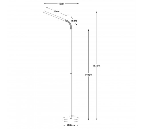 Торшер Lucide 36712/05/30 Gilly