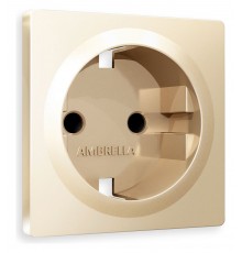 Накладка для розетки с заземлением и со шторками Ambrella Volt AP6070 Quant