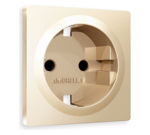 Накладка для розетки с заземлением и со шторками Ambrella Volt AP6070 Quant