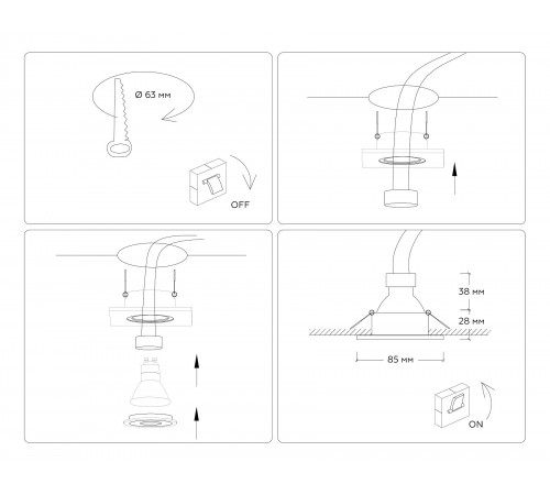 Встраиваемый светильник Ambrella Light TN1161 TN